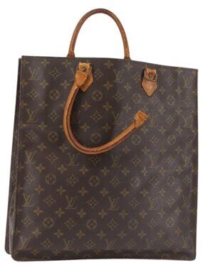 LOUIS VUITTON Monogram Sac Plat Hand Bag M51140 LV Auth 100449